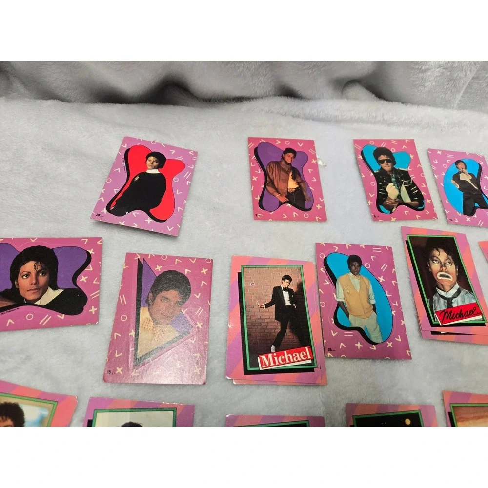 Vintage 1984 Michael Jackson Trading Cards & Stickers Lot Thriller Era Topps MJJ